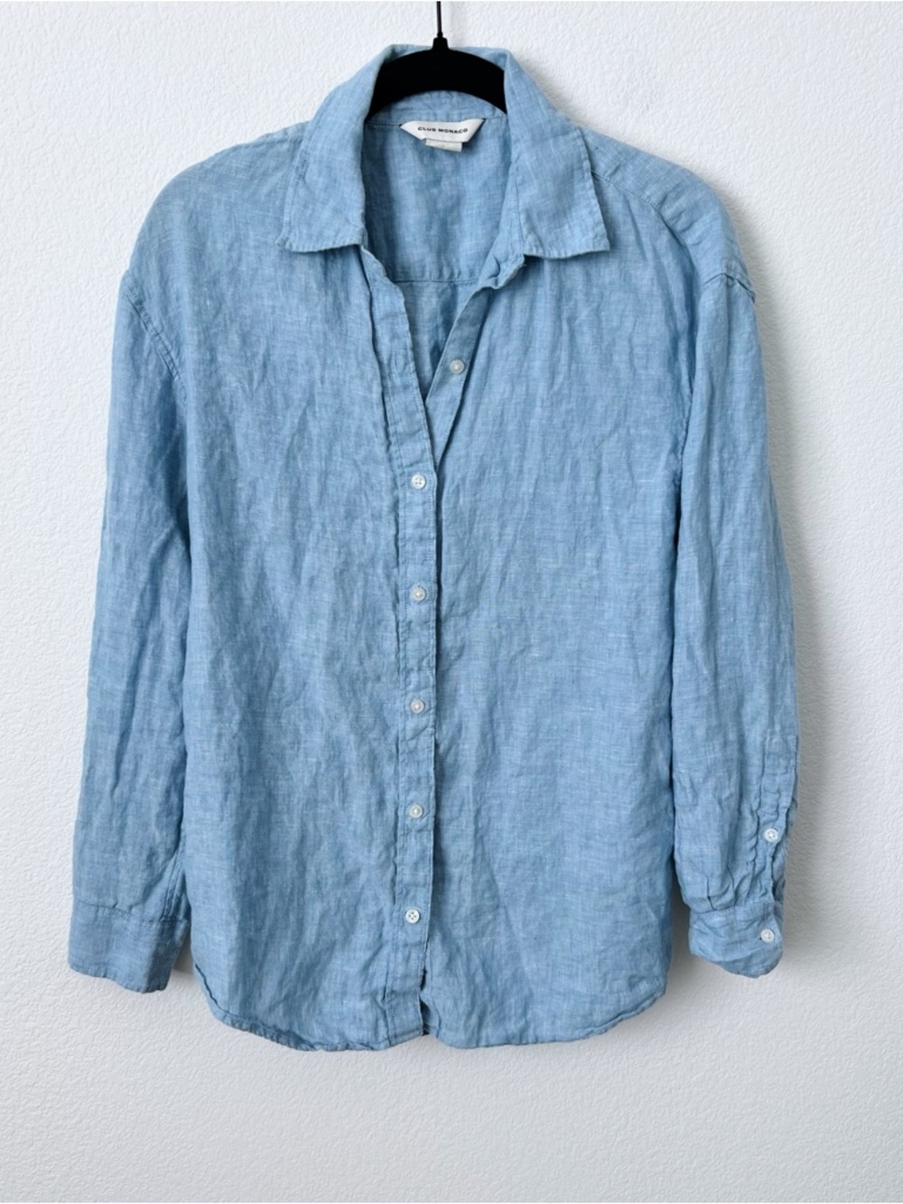 Club Monaco Linen Button Down Shirt